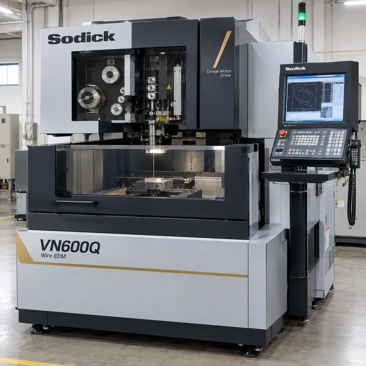 Sodick のワイヤー放電加工機 VN600Q